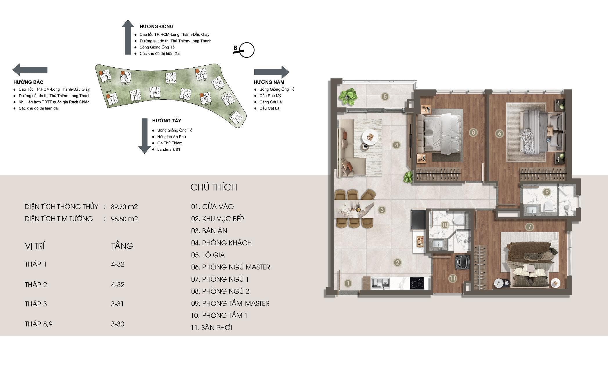 Không gian bếp rộng rãi và thoáng mát tại The Privé
