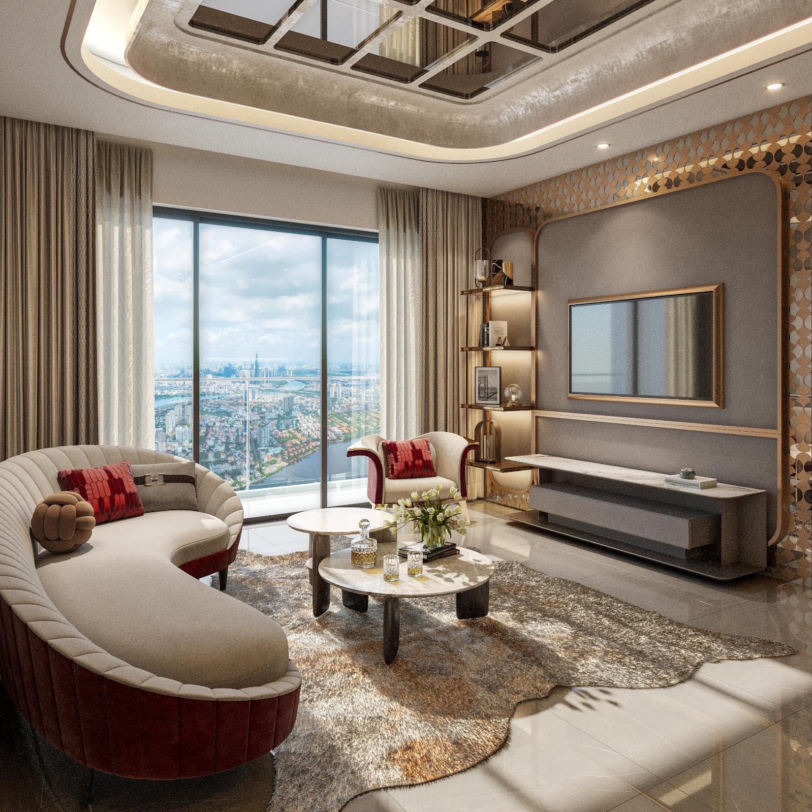 Nội thất bàn giao cao cấp trong căn hộ The Privé
